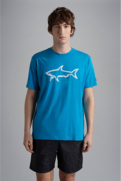 PAUL&SHARK MEN'S KNITTED T-SHIRT C.WCOTTON