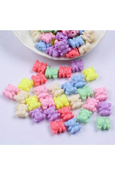 ella'nın çarşısı Mărgele acrilice de 12 mm în culori mixte, în formă de ursul...