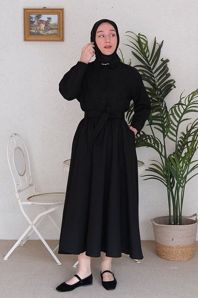Ceylan Otantik Black Balloon Skirt - Stylish and Comfortable