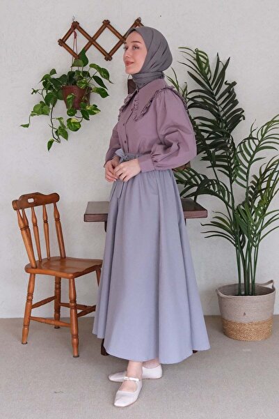 Ceylan Otantik Gray Balloon Skirt