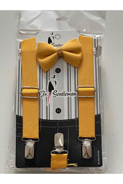 NEKİBUKİ Çocuk Yaş Pantolon Askı Papyon Seti 1-6 Yaş