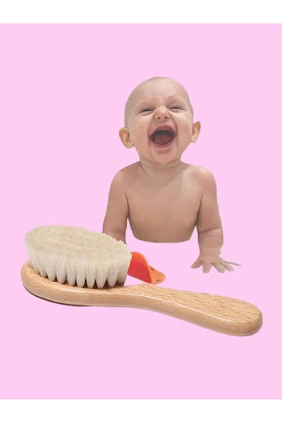 JOLGE Organic Baby Bath Comb - Goat Hair
