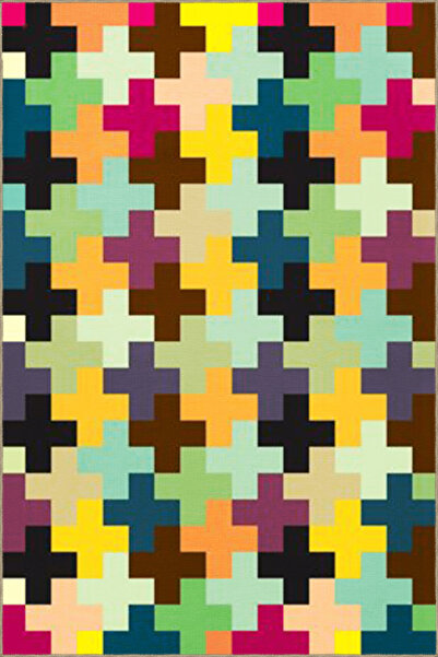 Rugs Modern Halı Многоцветен модерен декоративен килим с геометрични шарки ти...