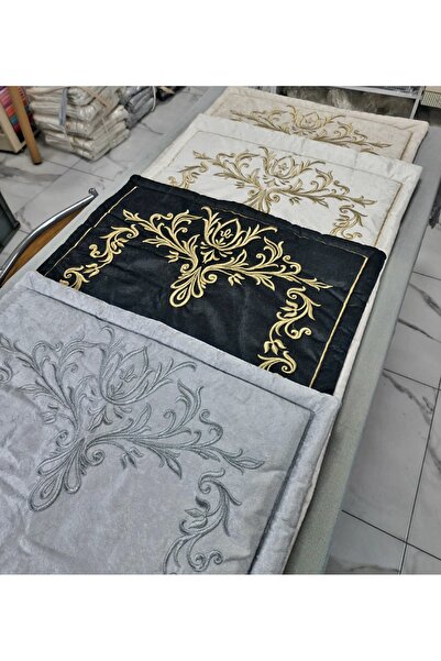 Fransizdantel Nakışlı Kadife Seccade Sim Sırma