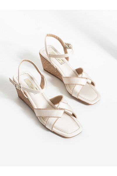 Alemdar Shoes Дамски вечерни обувки PRES Mink Saten с камъни