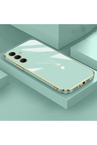 Rivor Samsung Galaxy A04s Uyumlu Kılıf Parlak Kenarlı Altın Işlemeli Kamera K...