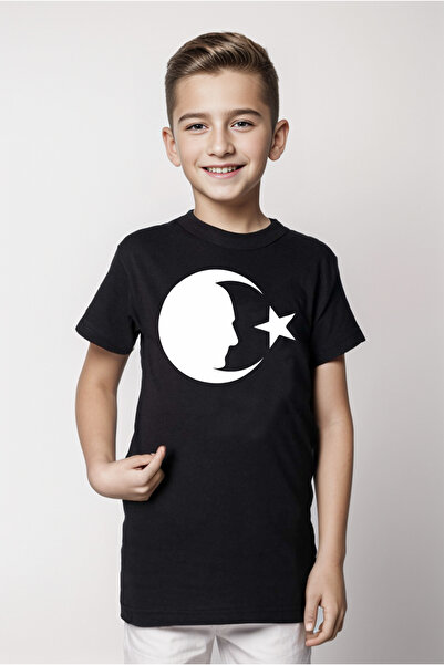 ahmer fashion Ataturk Moon Star Printed T-Shirt