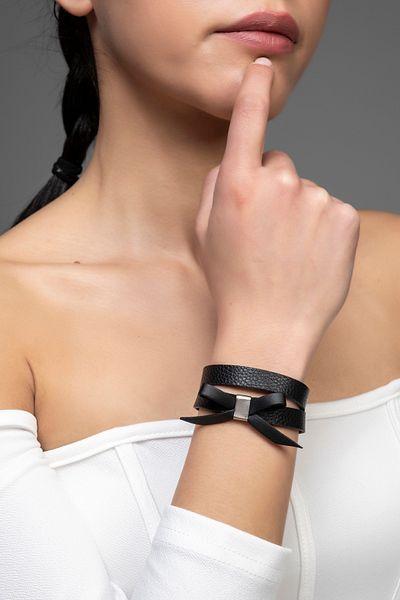 DENİZ TASARIM Leather Bracelet with Bow