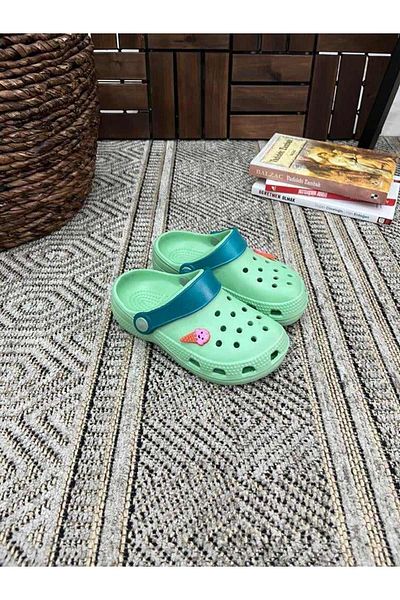Behtah Kundura Girl Boy Child 2 Pieces Cross Jibbitz Fancy Gift Closed Front Garden Pool Daily Sandals Slippers