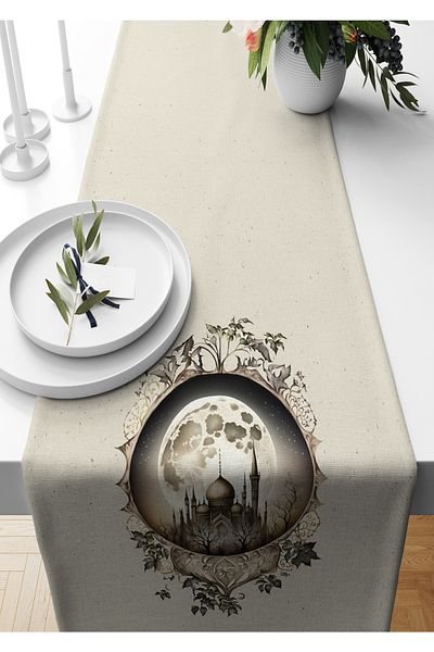 Bertille Home Ramadan Series 140x40 Cm Digital Printed Runner (Ramadan)