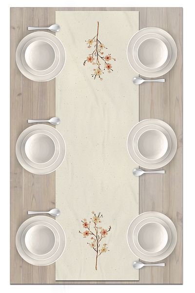 Bertille Home Flower Series 140x40 Cm Digital Printed Runner