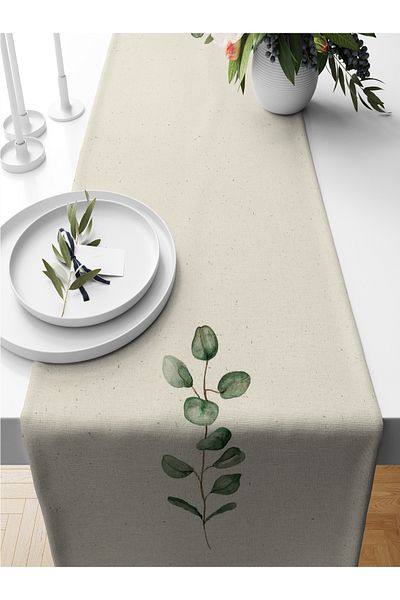 Bertille Home Flower Series 140x40 Cm Digital Printed Runner