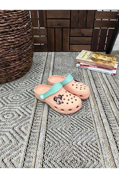 Behtah Kundura Girl Boy Child 2 Pieces Cross Jibbitz Fancy Gift Closed Front Garden Pool Daily Sandals Slippers