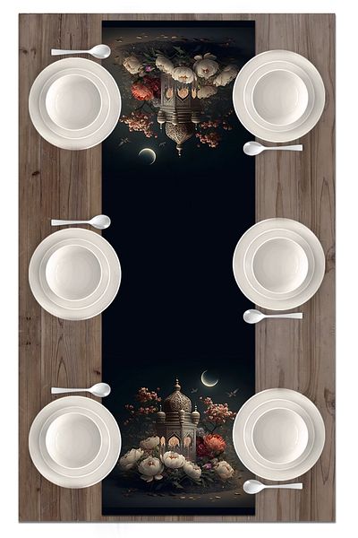 Bertille Home Ramadan Series 140x40 Cm Digital Printed Runner (Ramadan)