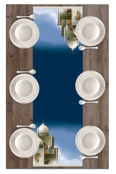 Bertille Home Seria Ramadan 140x40 cm Runner imprimat digital (din Rama)