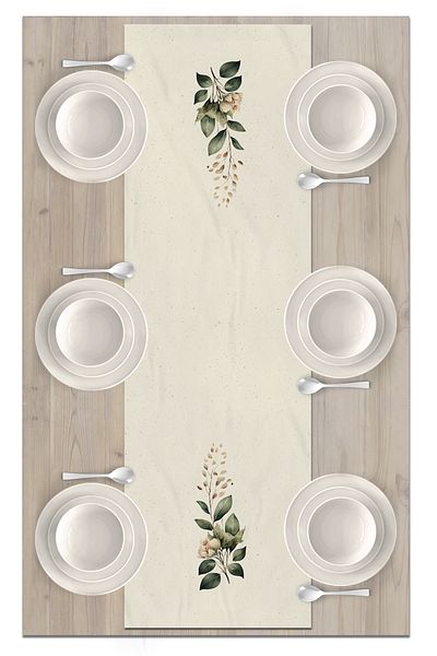 Bertille Home Flower Series 140x40 Cm Digital Printed Runner
