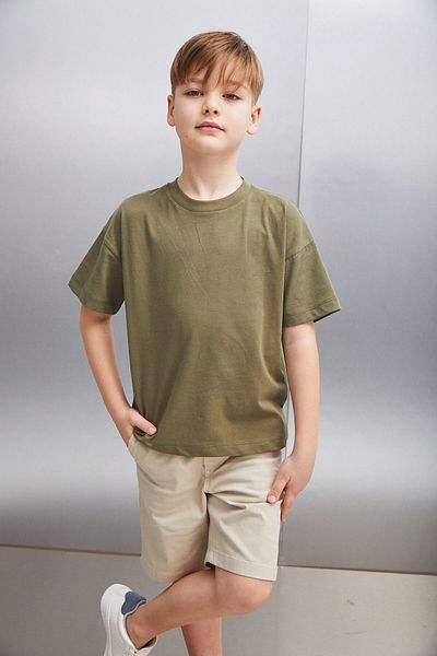 GRIMELANGE OCTAVE Men's Oversize Khaki T-Shirt