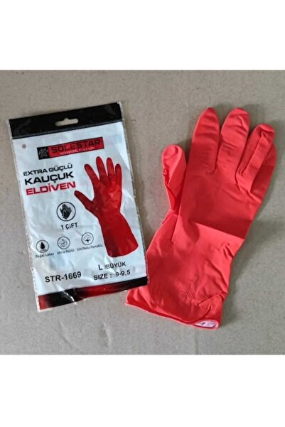 zeixpow Çok Amaçlı Güçlü Eldiven Kırmızı 9 - 9.5