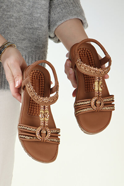 Vojo Gj Casoria Massage Sole Stone Detailed Women's Sandals