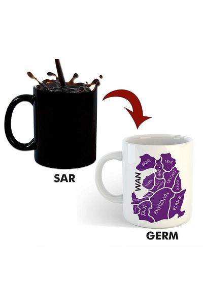 ZERYA Magic Porcelain Cup - Wan Map Mug Cup