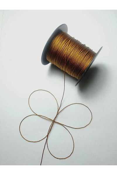 Eskişehir hobi sanat 100 μέτρα 0,8 mm κορδόνι Tasbih - Χρώμα Χρυσό Καφέ