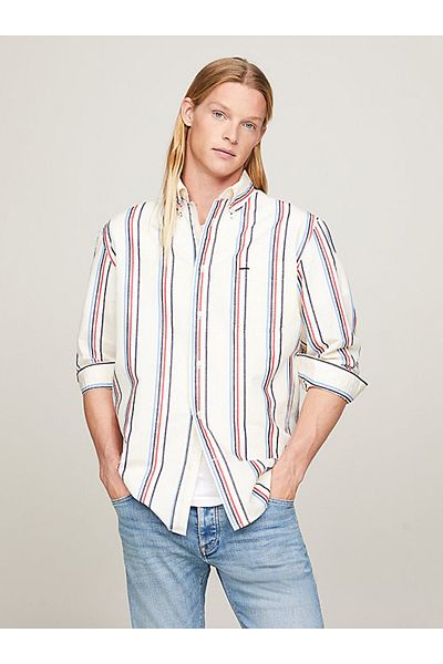 Tommy Hilfiger Paper Touch Stripe Regular Fit Shirt