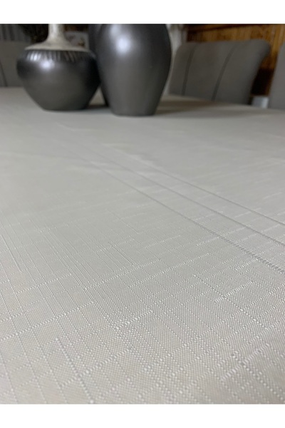 Firuze Colber Non-Slip Cream Tablecloth - Stain Design