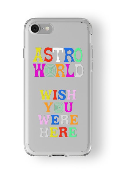 Multitronic حافظة شفافة مطبوعة بتصميم Astro World متوافقة مع هاتف Iphone 7 Pl...