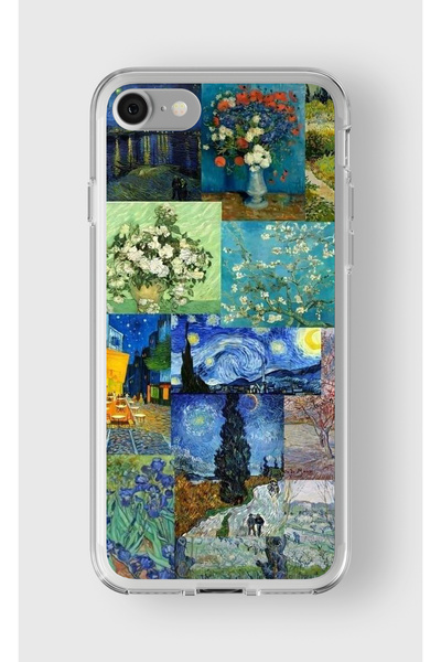 Multitronic حافظة شفافة مطبوعة بتصميم ملصقة فنية متوافقة مع هاتف Iphone 7 Plu...