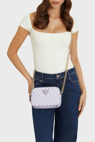 Guess Vikky Logo Chain Strap Bag HWJT9318140  BAG HWJT9318140 LAL