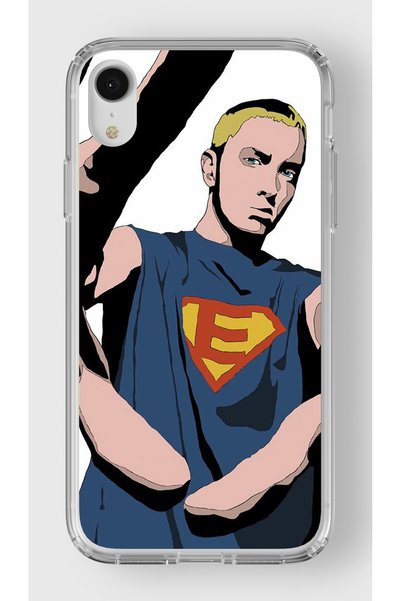 Multitronic حافظة شفافة مطبوعة بتصميم Eminem متوافقة مع هاتف Iphone Xr