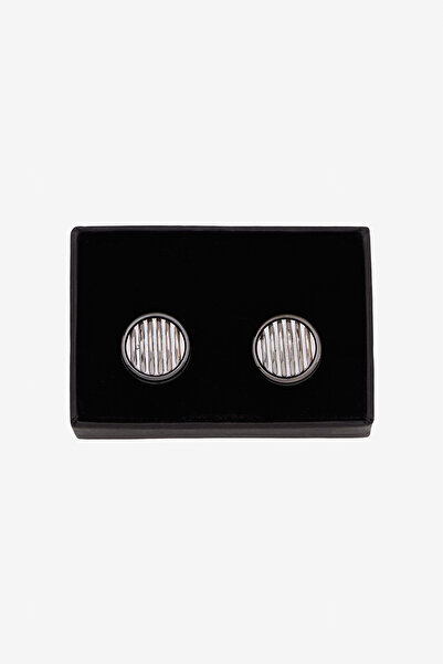 ALTINYILDIZ CLASSICS Erkek Gri Düz Klasik Gri Kol Düğmesi