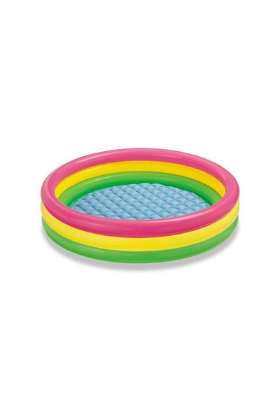 Intex Children's Colorful Inflatable Base 3 Section Pool 114cmx25cm +2 Age 57412