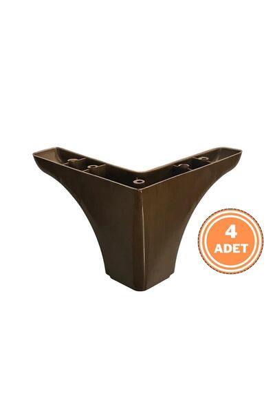EYM 4 Adet Ilgaz Bellona Mobilya Ayak Koltuk Çekyat Ayağı 10 cm Kahverengi