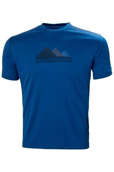 Helly Hansen تي شيرت رجالي من Tech Graphic باللون الأزرق HHA.63088HHA606
