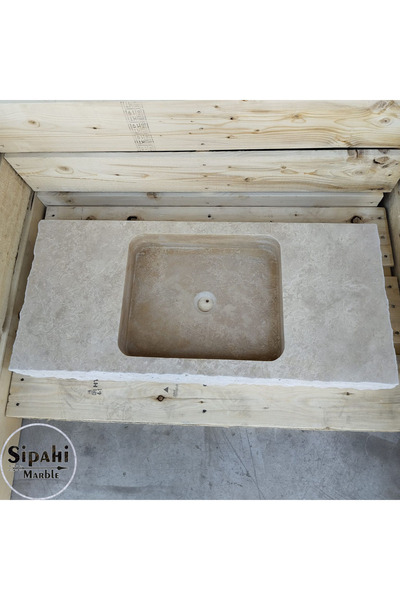 SİPAHİMARBLE Liğht Traverten Modern Lavabo