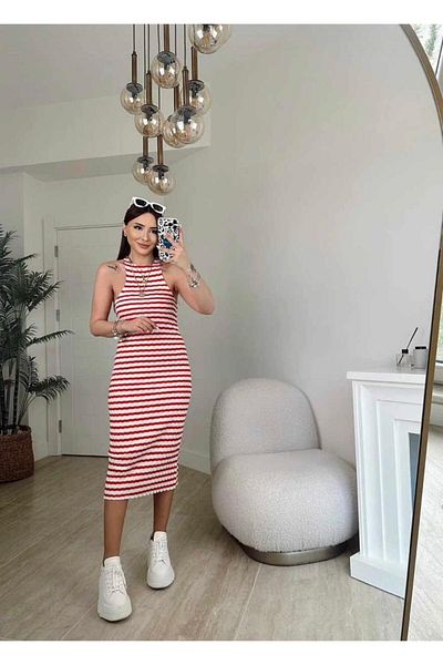 Modahiro Rochie din tricot cu bretele Fashion Hiro - MDH2026