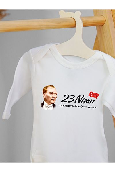 Lotus Baby Long Sleeve 100% Cotton April 23 ATATURK Designed Bodysuit