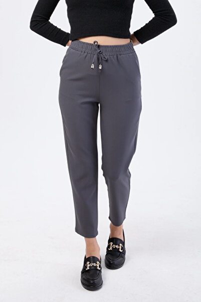 Maystore Šargarepa Cut tkanina pantalone sa elastičnim struka i džepova