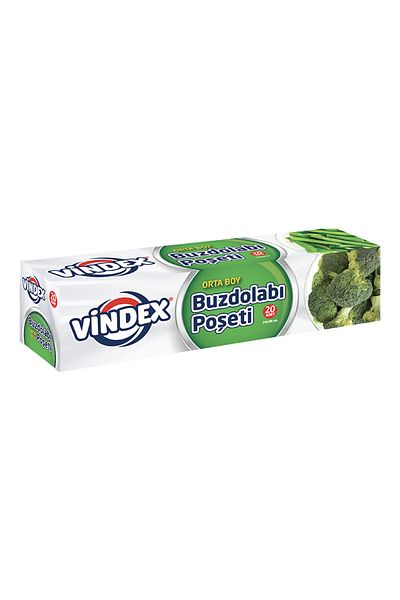Vindex Refrigerator Bag, Medium Size, 24x38 cm, 20 Pieces