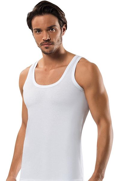 Erdem Men's 3-Piece 100% Cotton White Combed Cotton Undershirt