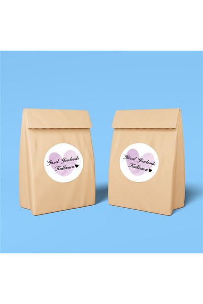 anka design Coated Sticker Packaging & Shipping Label (4x4cm) 48 Pieces - Use in Beautiful Days -7-