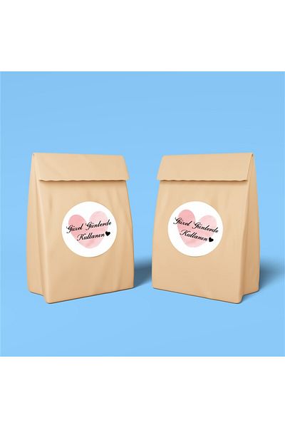 anka design Coated Sticker Packaging & Shipping Label (4x4cm) 48 Pieces - Use in Beautiful Days -8-
