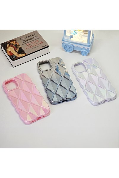 pengraph design for idea iPhone 13 Compatible Premium Design Diamond Patterned Silicone Case