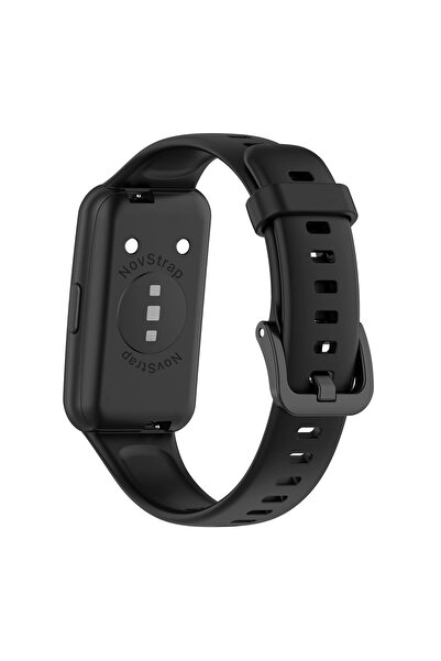 NovStrap Huawei Band 7 Ile Uyumlu Kordon Tam Uyumlu Pimli Liquid Silikon Kord...