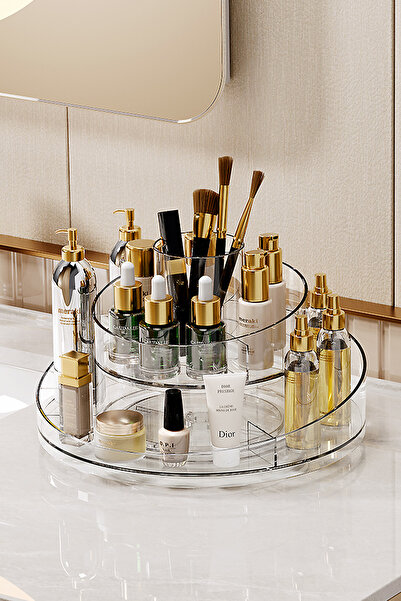 Yagabeauty Makyaj Düzenleyici Organizer 360° Dönebilen Makyaj Standı