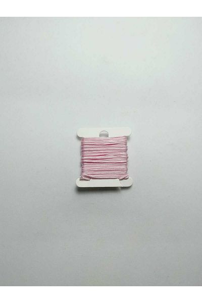 Eskişehir hobi sanat 0.8 mm 3 meters Pearl Pink Macrame Parachute String - Bracelet and Necklace Set