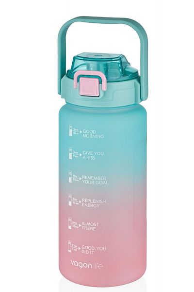 Vagonlife Pink Green Policarbon Wagon Flask - 2000 Ml VGN2214
