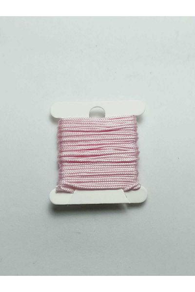 Eskişehir hobi sanat 0.8 mm 3 meters Pearl Pink Macrame Parachute String - Bracelet and Necklace Set