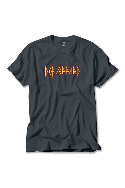 Z zepplin Μπλουζάκι καπνιστού χρώματος με λογότυπο Def Leppard